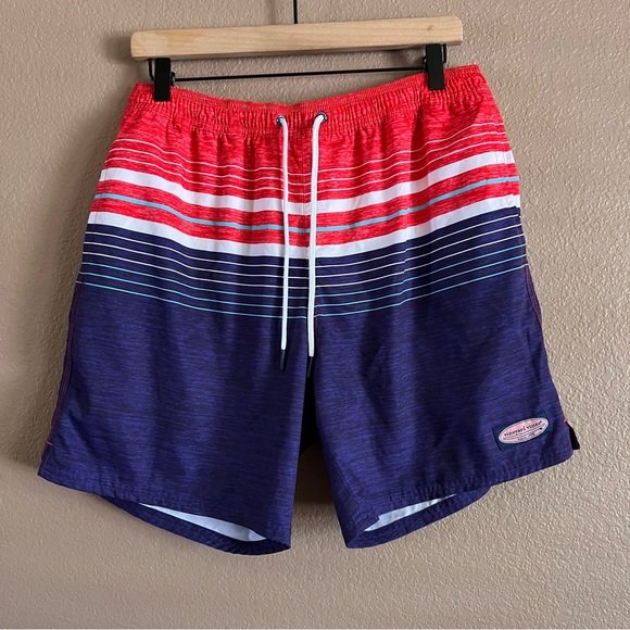 Vineyard Vines Other - Vineyard Vines Red and Blue Board Shorts Classic Swimwear Size Medium